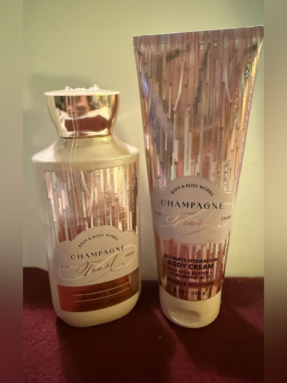 Bath & Body Works Champagne Toast Body Wash & Ultimate Hydration Body Creme Set